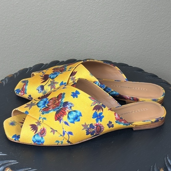 REBECCA MINKOFF Anden Floral Print Crossover Peep Toe Slide Sandal Mule, size 7 - Picture 3 of 7